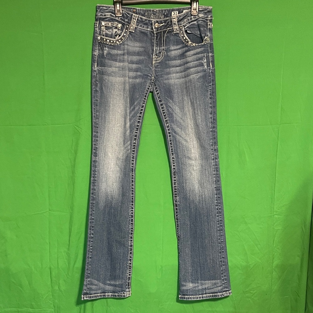 Women's Slim Bootcut Miss Me Jeans in Faded Blue size 31